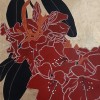NZ Cherry blossom. Oil on canvas, gold leaf.